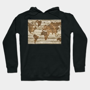 Vintage Design World Map Hoodie